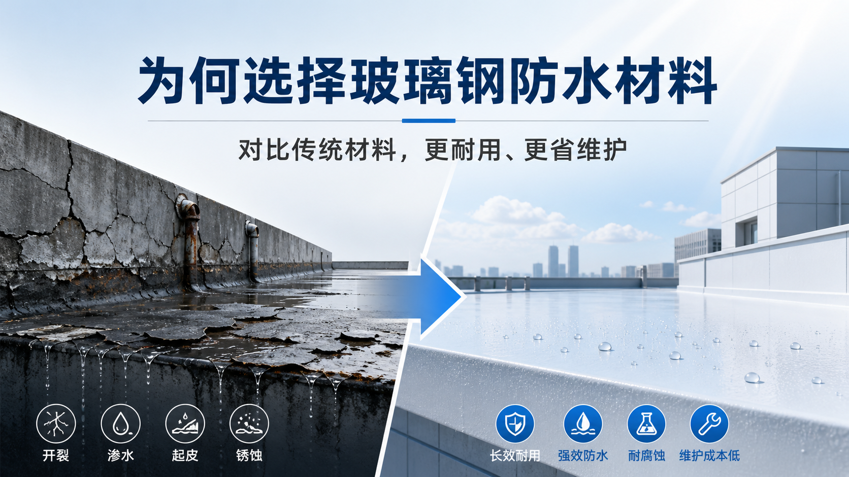 在咸阳，为何选择玻璃钢防水材料而非传统材料